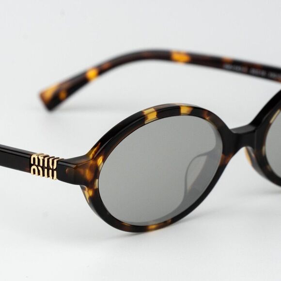 Miu Miu REGARD Women Sunglasses Havana Grey Mirror Silver MU04ZSF VAU07F REGARD main image 5